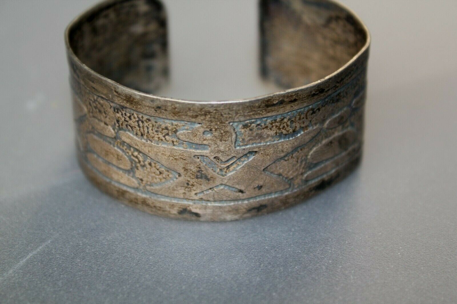 Vintage Native American Sterling Cuff Bracelet