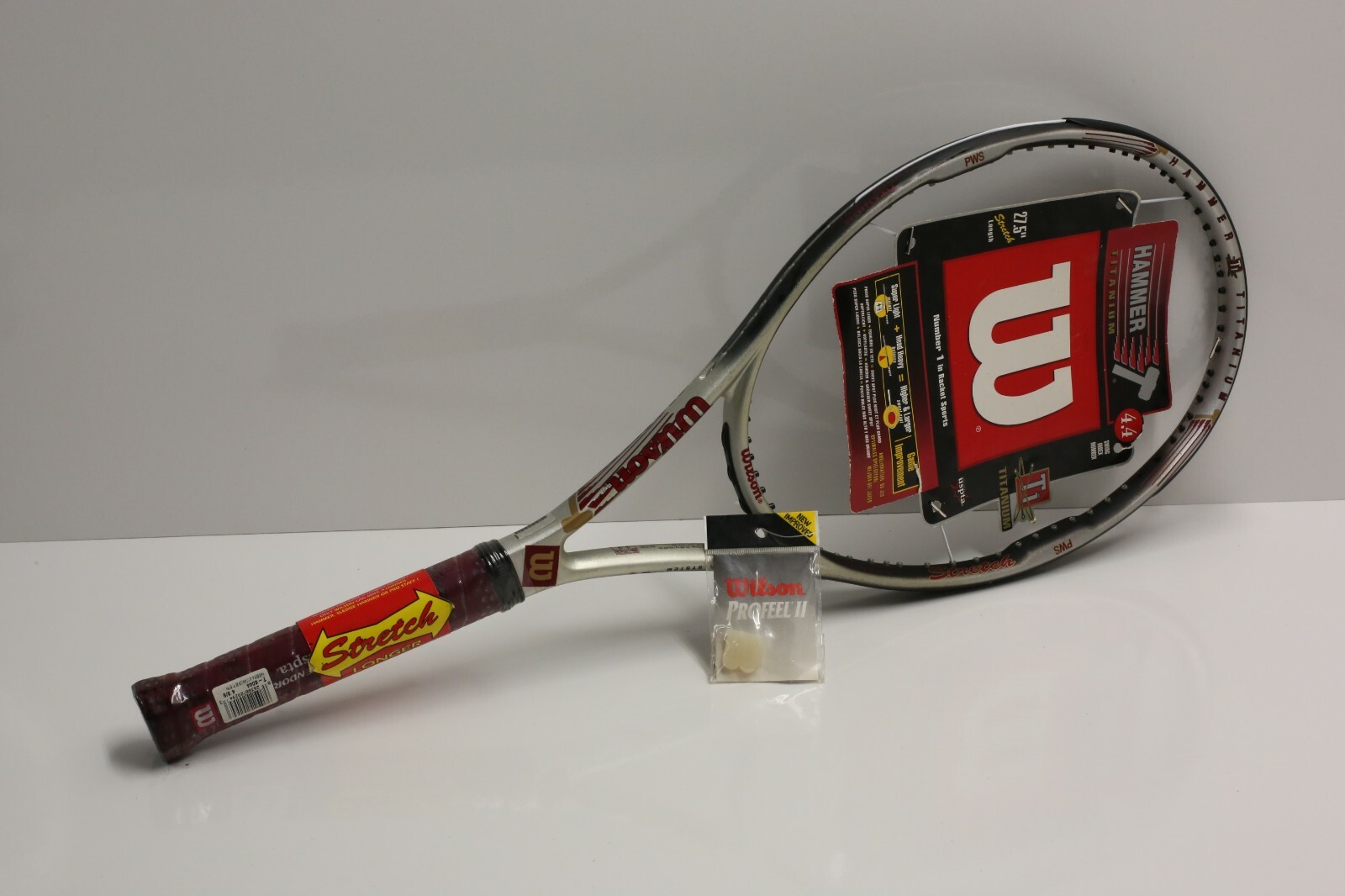 ラケット(硬式用) Wilson HAMMER5.5 95 sq in Stretch 4 1/4 Wilson Hammer 4.4 Titanium 95 Stretch New Old Stock tennis