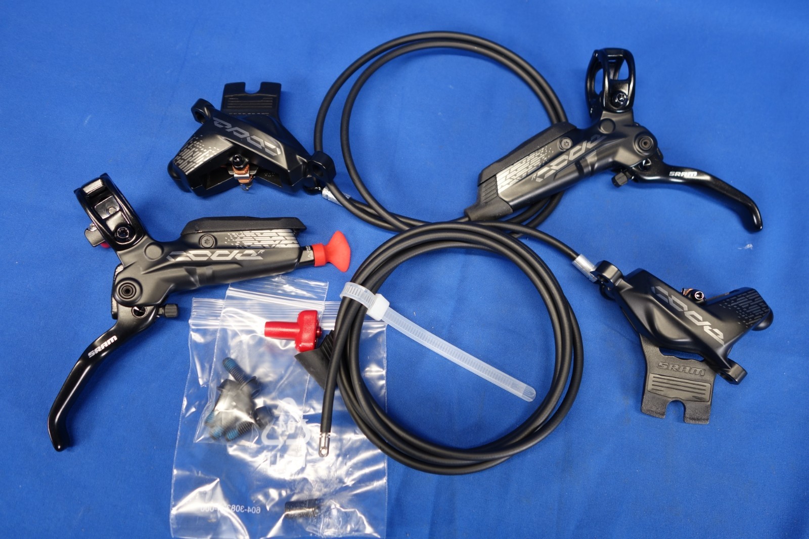 New Sram Code R Hydraulic 4-Piston Disc Brakeset, SET