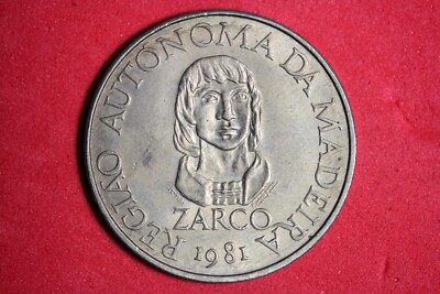 1981 Portugal Madeira Regional Autonomy 100 Escudos Copper-Nickel Coin #M19598