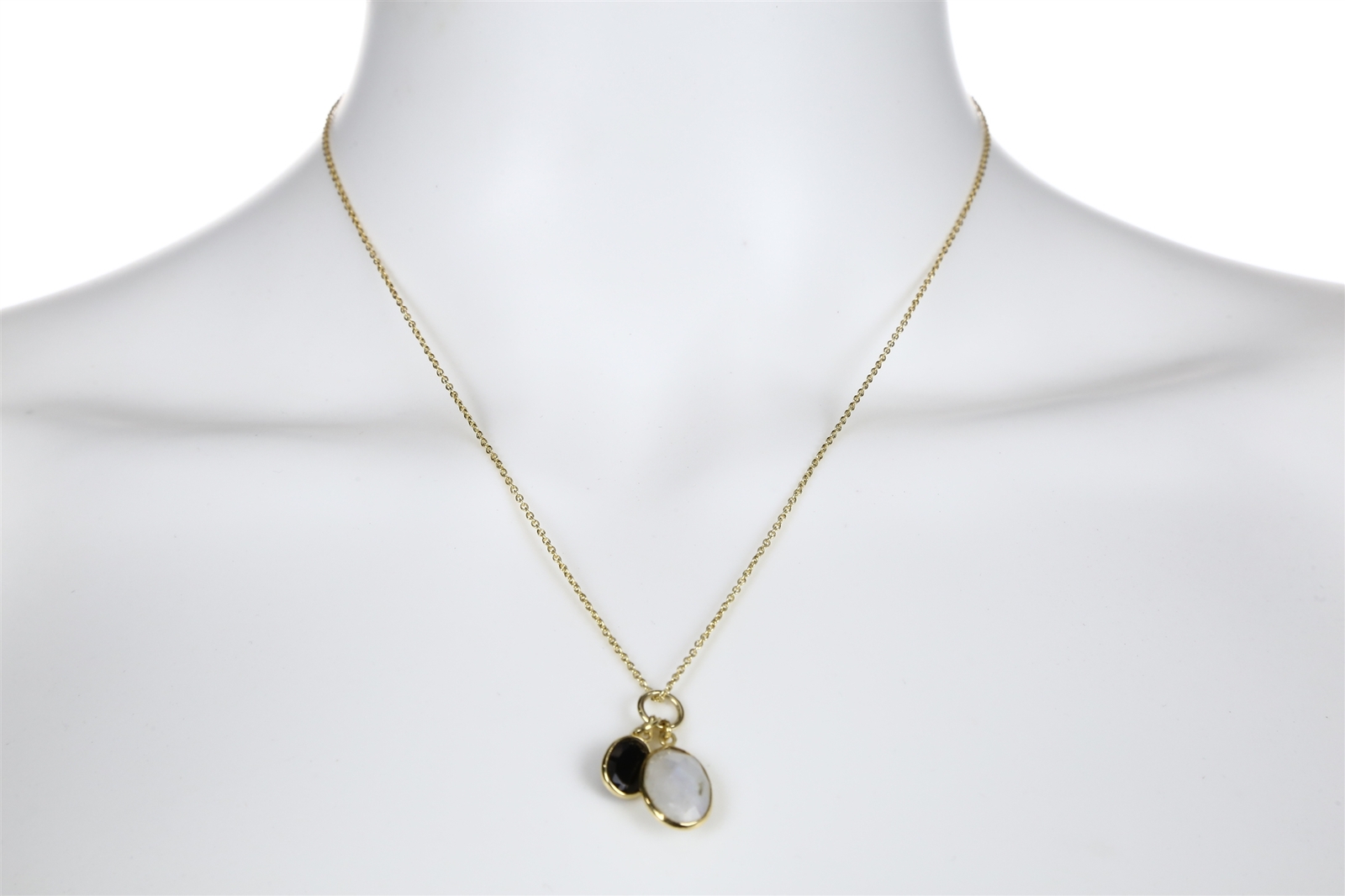 ARGENTO VIVO Black & White Double Pendant Necklace 133494