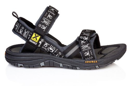 NAOT Mens Black Source Non Marking Adjustable Straps Sandals 