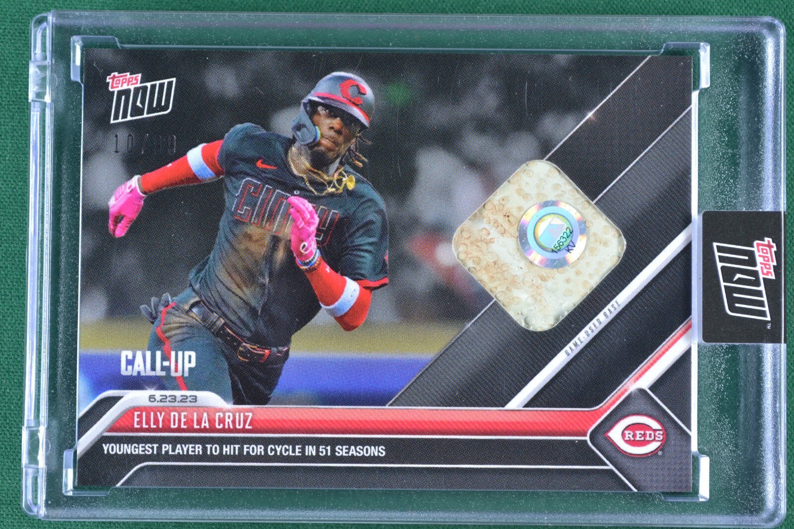 2023 Topps Now Elly De La Cruz Cycle Game Used Base Relic 2023 Topps Now Elly De La Cruz Cycle Game Used Base Relic