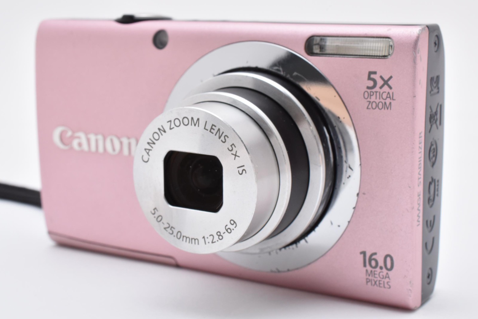 【H.e.R】Canon PowerShot A2400 IS ピンク Canon PowerShot A2400 IS Pink 16.0MP Digital Camera English