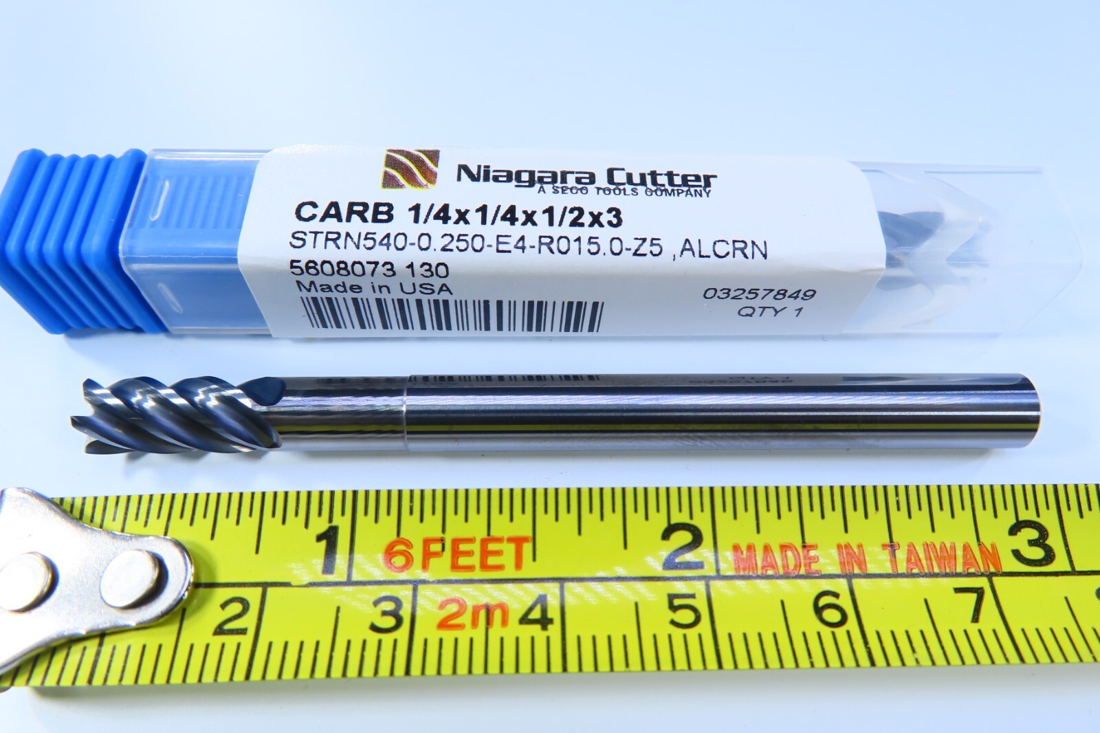 LOT ( 5 PCS ) NEW 1/4" NIAGARA STRN540-0.250 SOLID CARBIDE LATHE CNC END MILLS