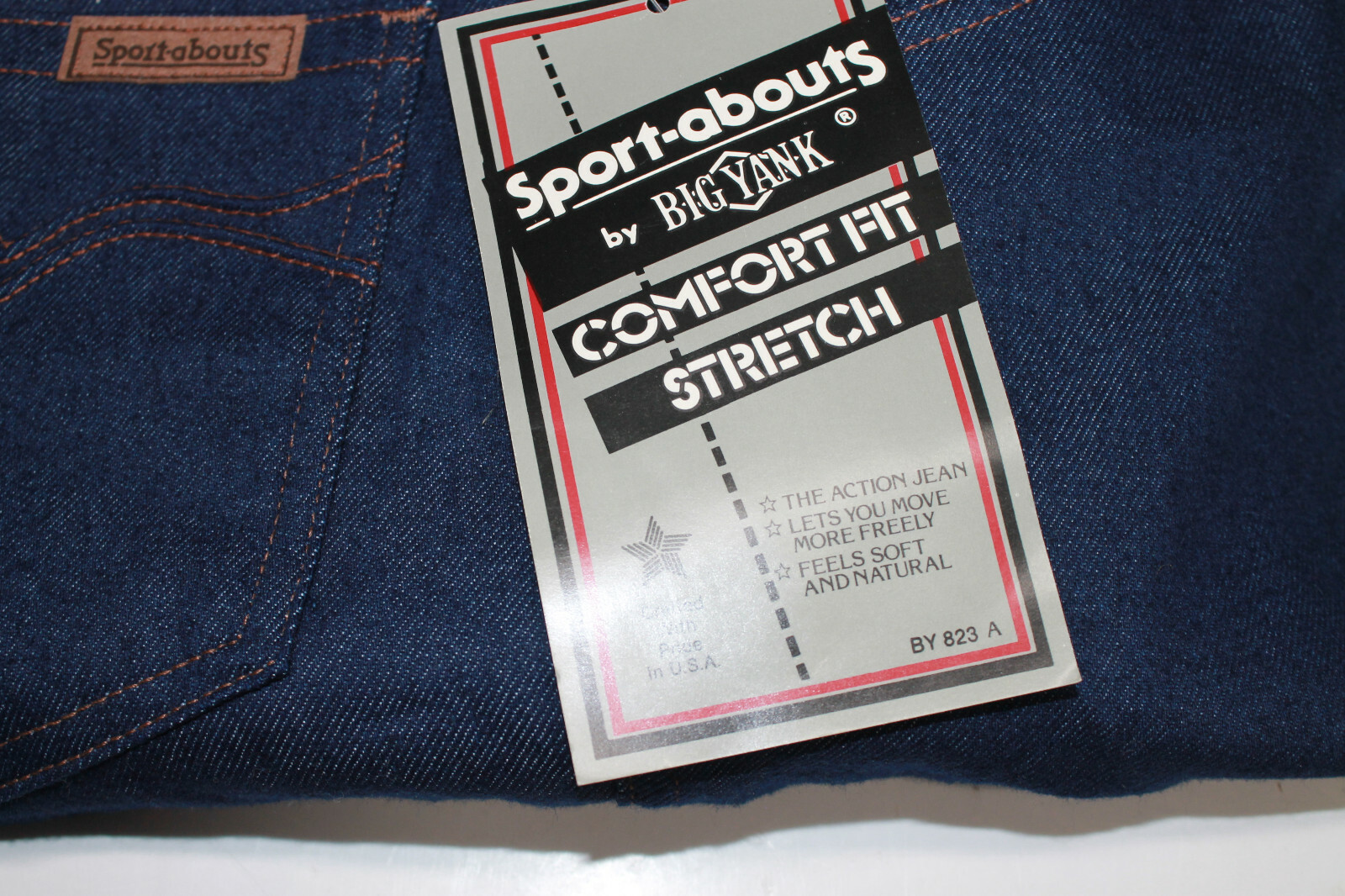 Vintage NOS NWT Sport Abouts By Big Yank Made In The USA Blue Jeans 44 X 30