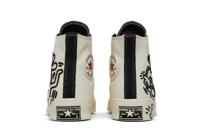 Pre-owned Converse Keith Haring X Chuck 70 High 171858c In Egret/black/red
