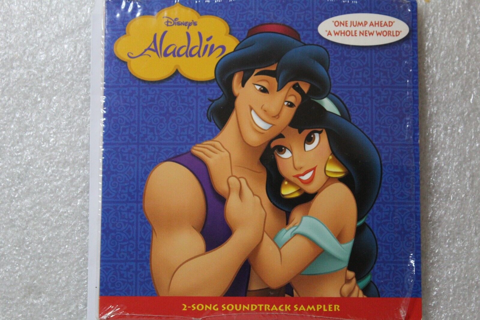 Disney's Aladdin 2-Song Soundtrack Sampler (Jump Ahead & New World) CD Disney's Aladdin 2-Song Soundtrack Sampler (Jump Ahead & New World) CD