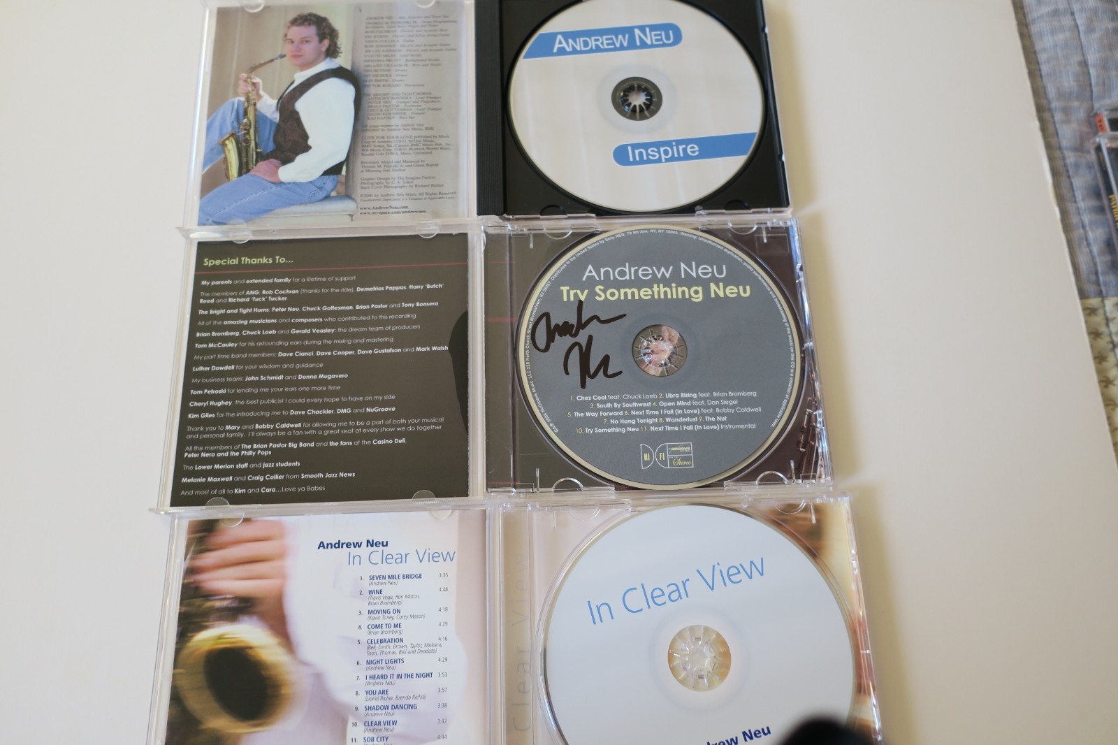 Three Andrew Neu  Autograph CD  Plus Great Jazz Music