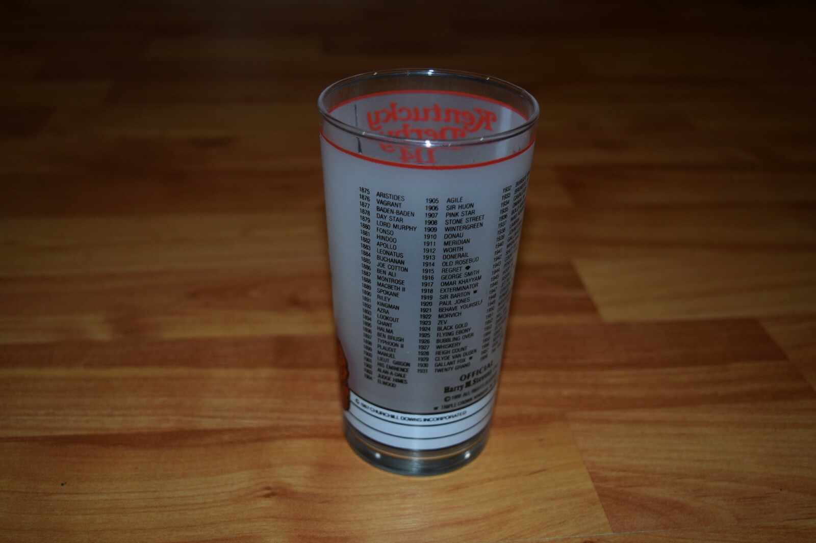 114th Kentucky Derby Collectible Glass