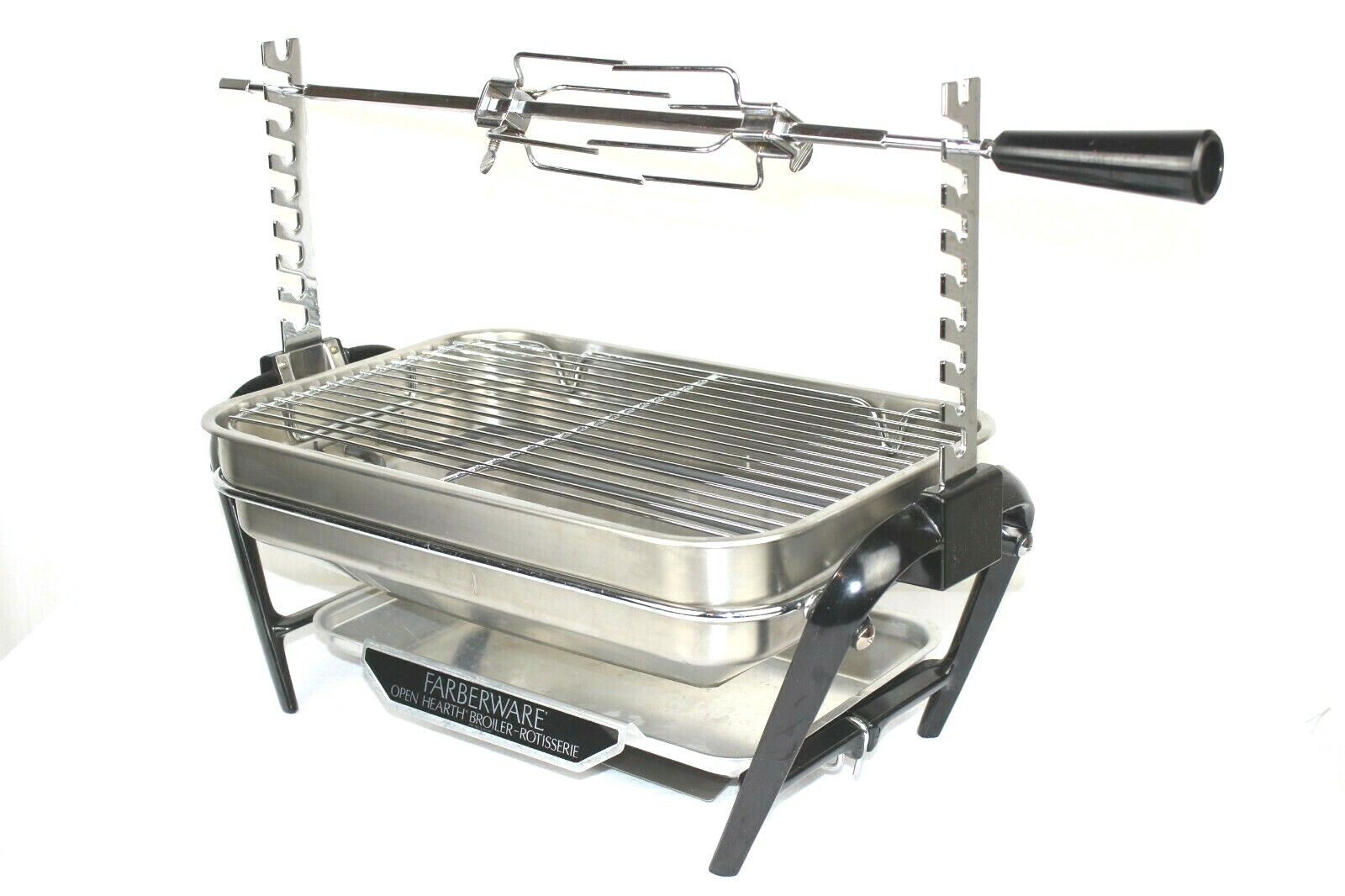 FARBERWARE Open Hearth Electric Rotisserie Complete Clean Model 455ND w/Basket