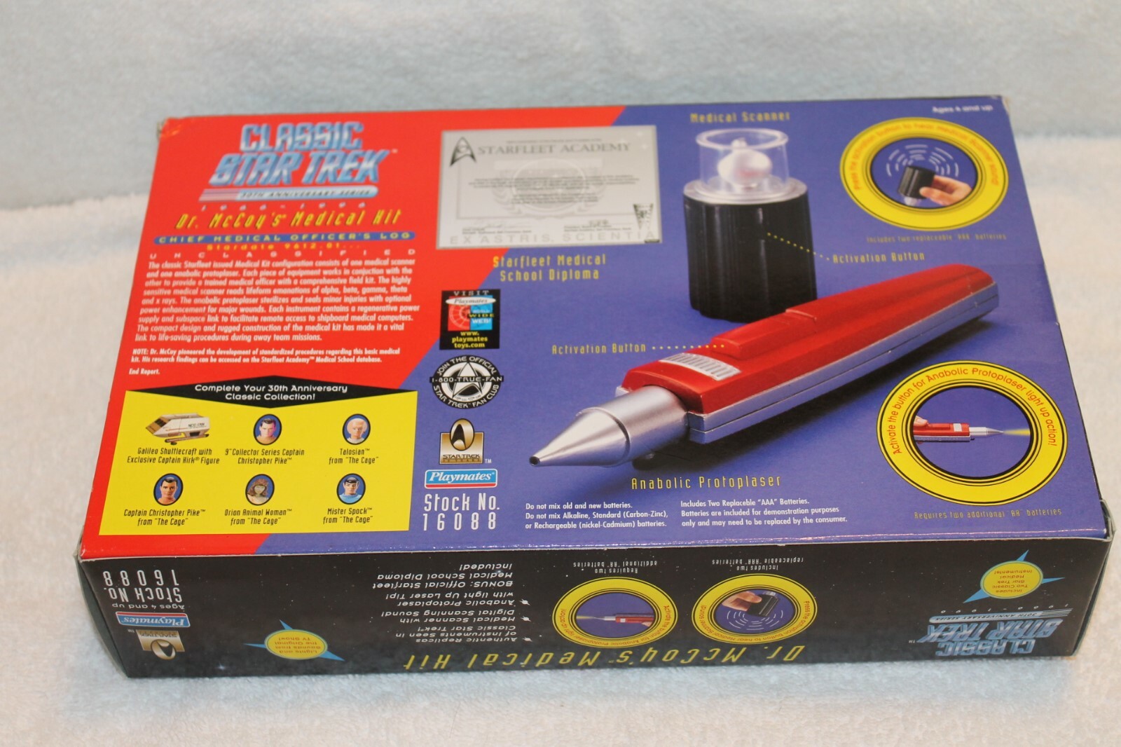 MIB 30th Anniv. Classic Star Trek Dr. McCoy's Medical Kit Playmates 16088 1996