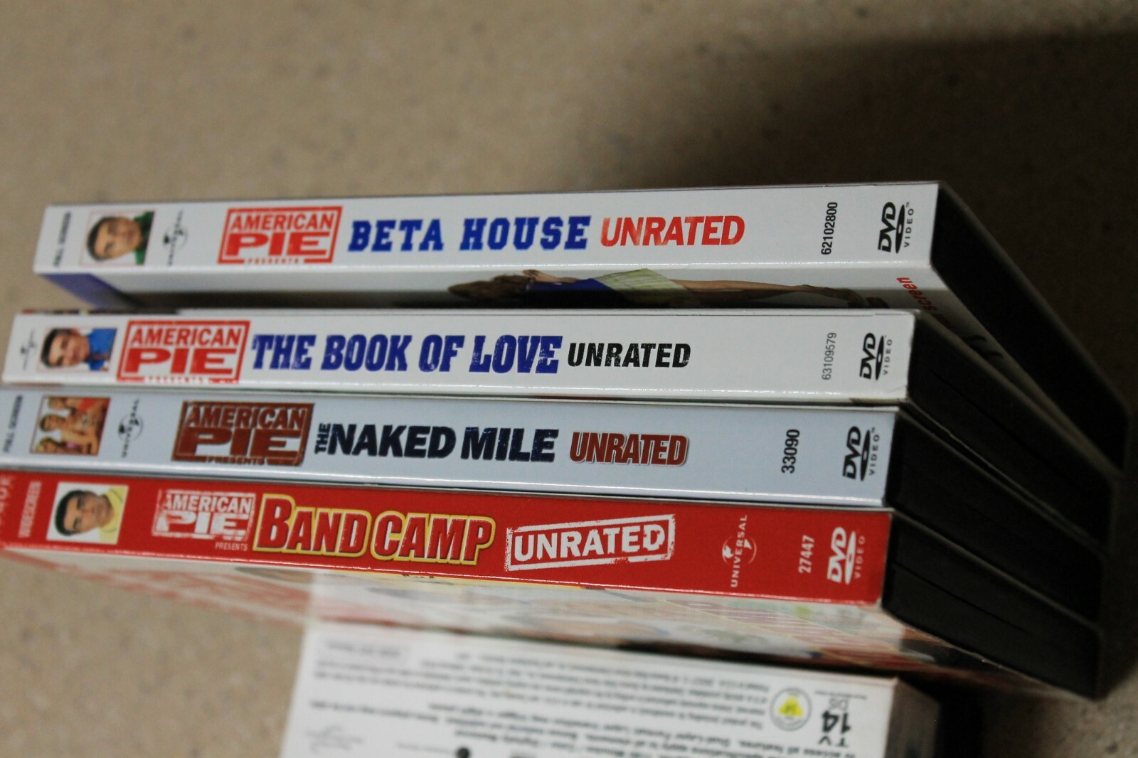 AMERICAN PIE Set - 4 DVDs - Band Camp, Naked Mile, Beta House, Book of Love