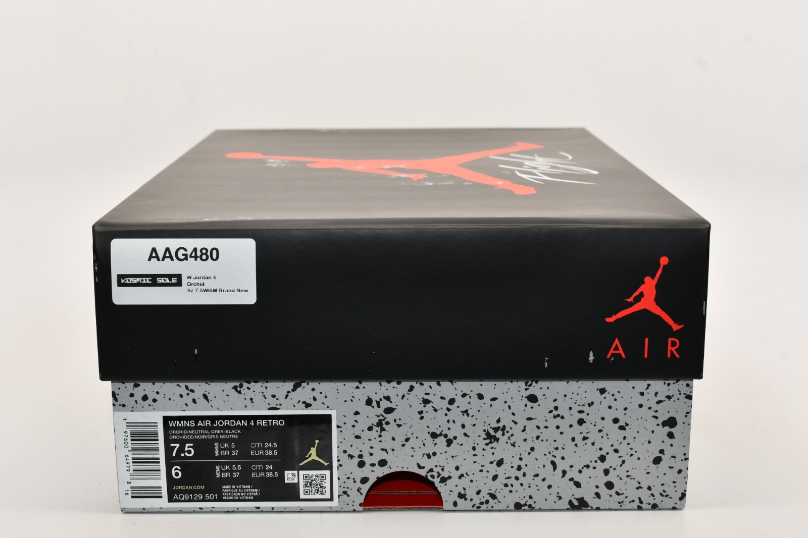 Pre-owned Jordan Women Air  4 Retro Orchid Style Aq9129-501 Size 7.5 In Purple