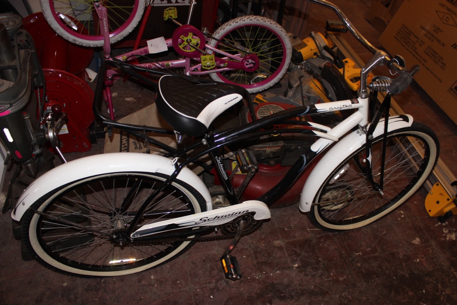 Black White Schwinn Drifter Bike
