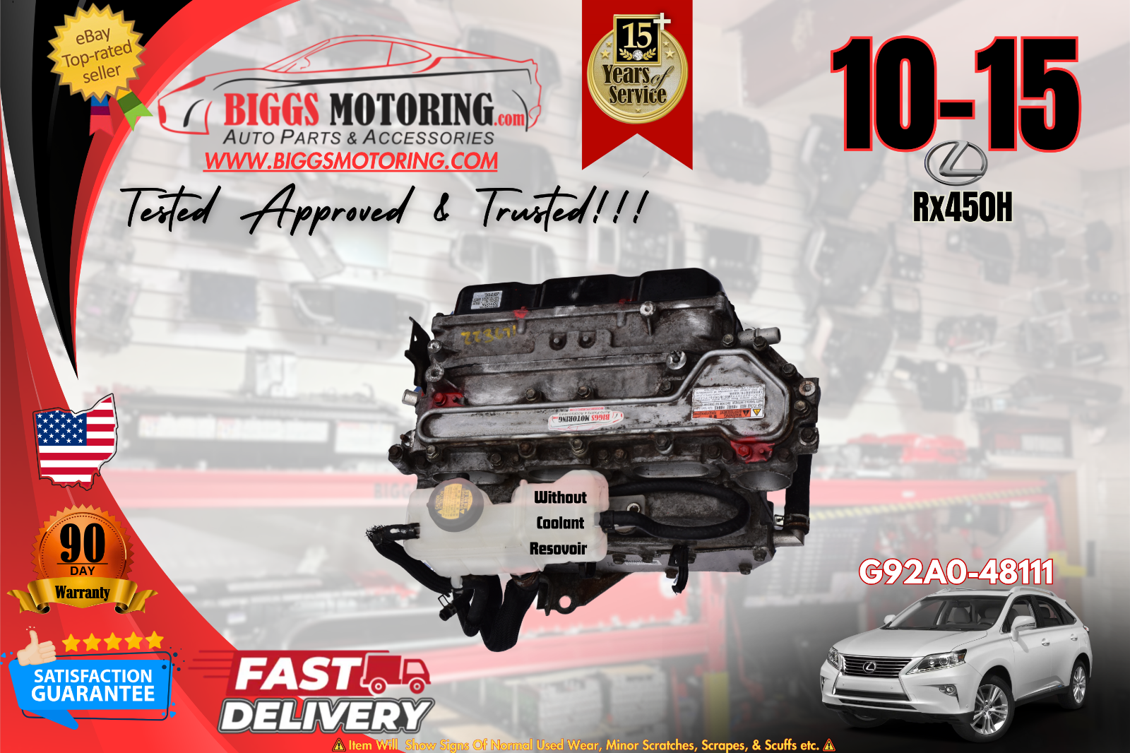 Lexus RX 450h G92A0-48111 G9270 48031 Electric High Voltage