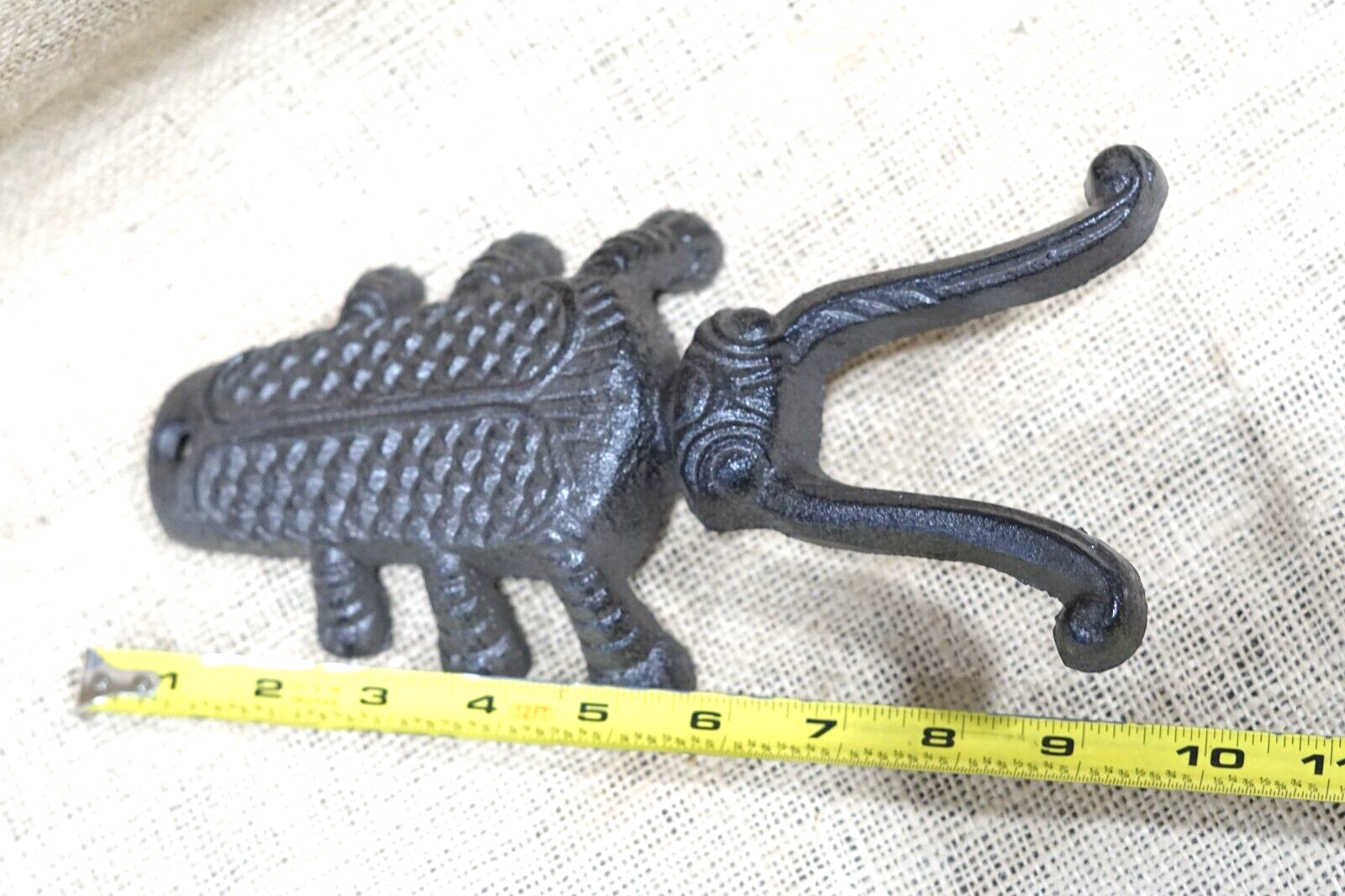 Cast Iron Bug Beetle Figural Boot Jack Tool  Shoe Horn Bootjack Farm Mud Room