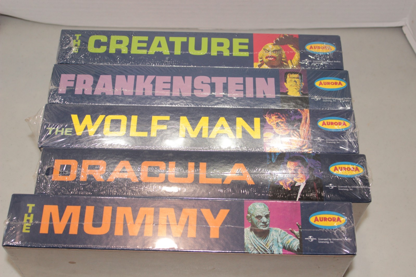 DRACULA, CREATURE, MUMMY, WOLF MAN, FRANKENSTEIN AURORA ~ 1999 ~