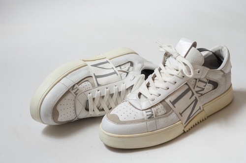 VALENTINO TTC58Y2 Mens White Leather Sneakers Size EU 44