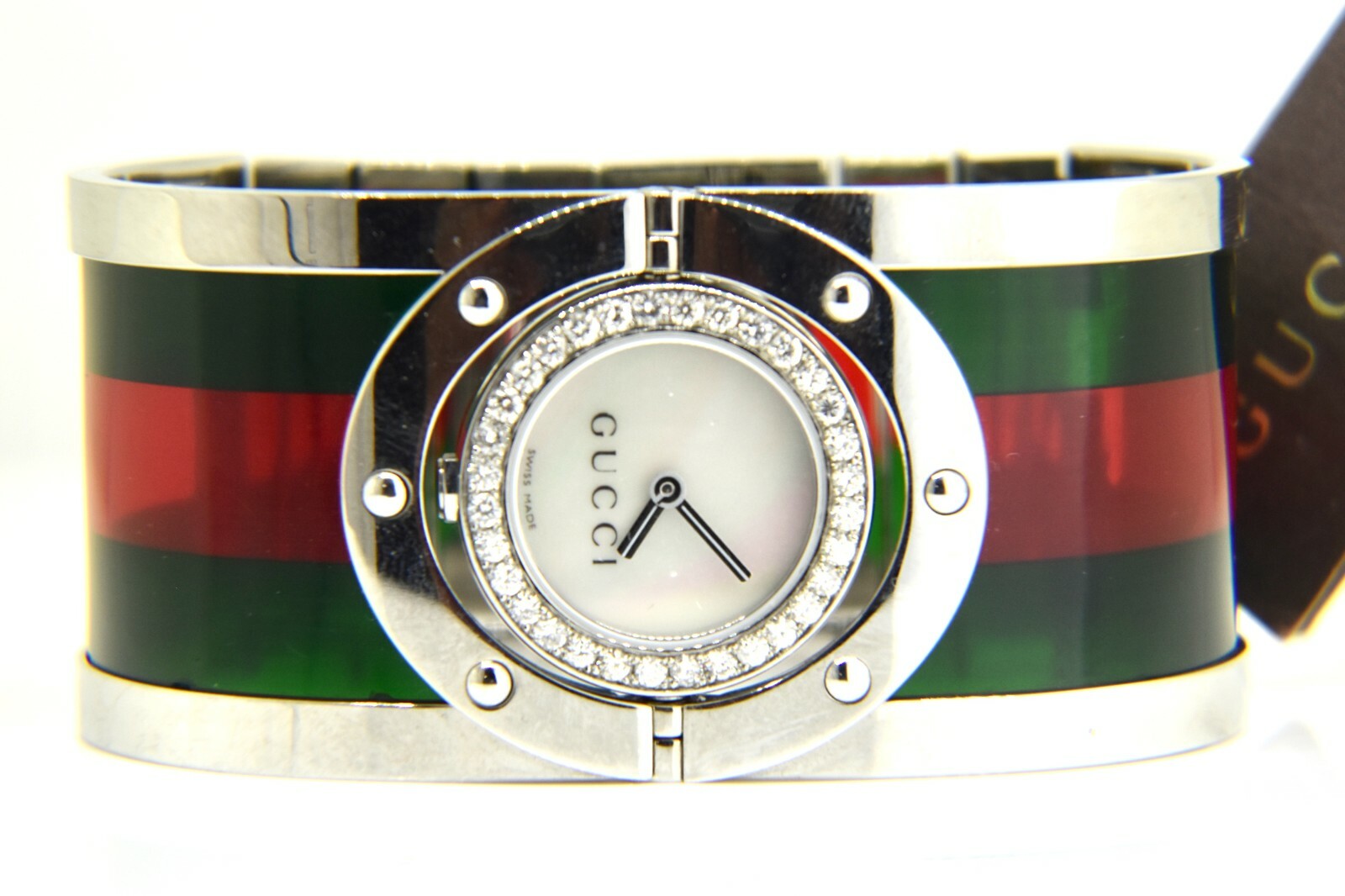 New Gucci Women's Diamond Twirl Watch - YA112417 Stainless New Gucci Women's Diamond Twirl Watch - YA112417 Stainless