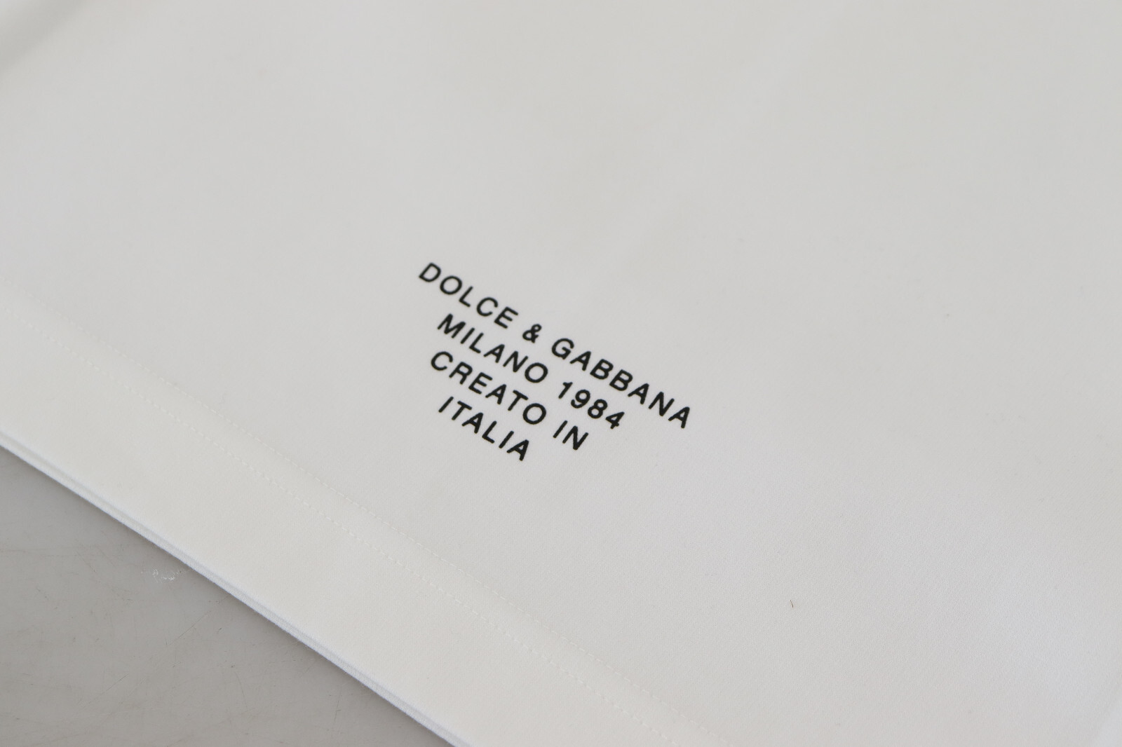 Pre-owned Dolce & Gabbana T-shirt White Logo Print Cotton Crewneck It46 /us36 / S Rrp $660