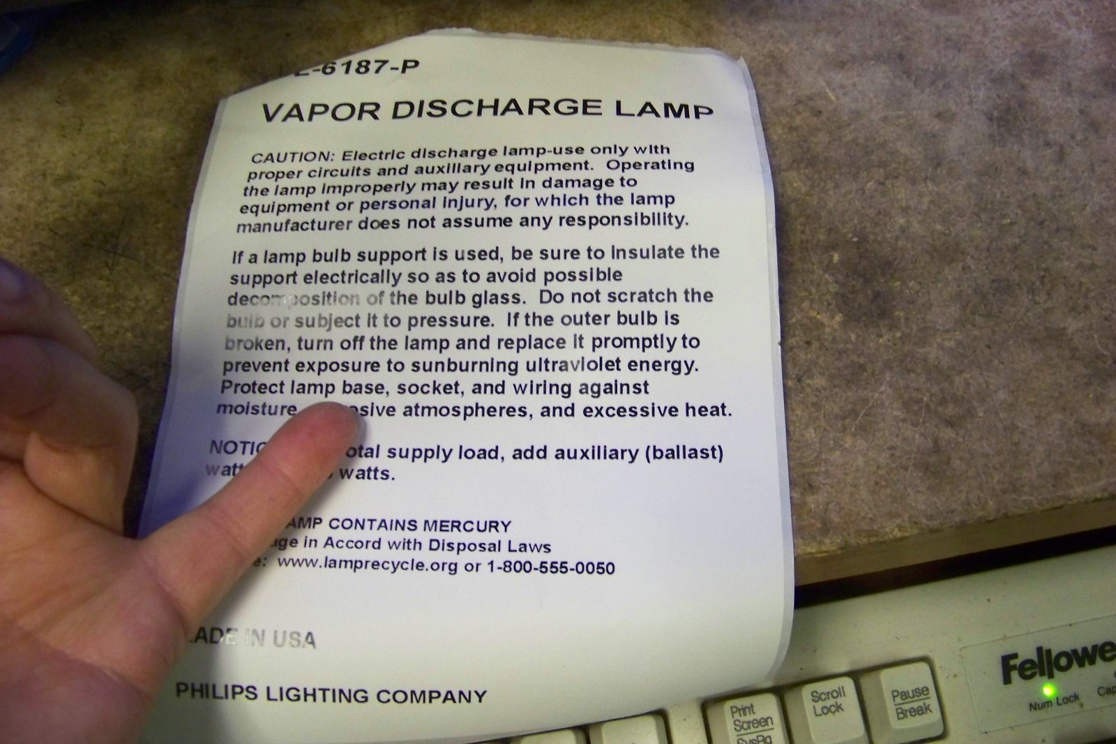 philips SAH-250B BULB SHORTARC MERCURY OPTICAL 42V 250W