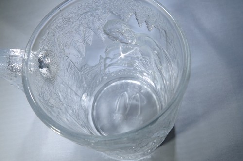 Batman Forever McDonald's Embossed Glass Collector Cup Mug Made In France-Robin