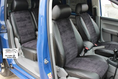 Auto Sitzbezüge Schonbezüge Kunstleder Velour Stoff passend für Toyota Auris 