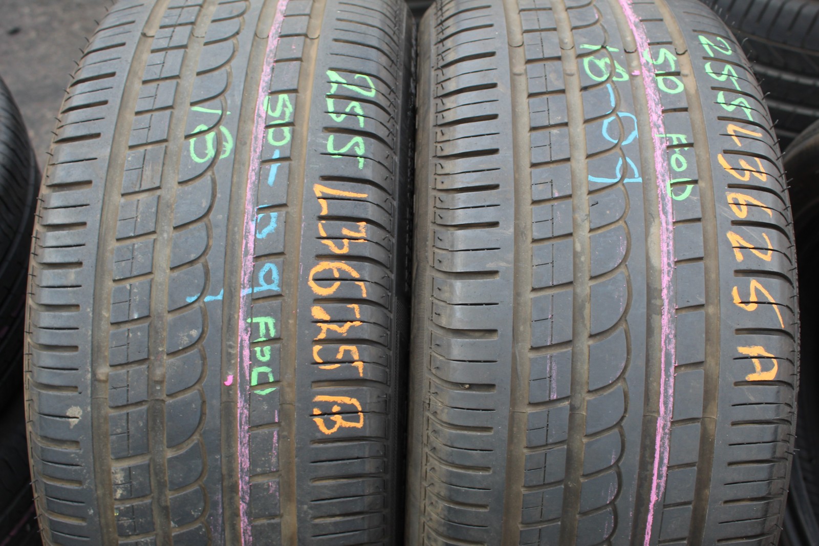 255 50 18 Pirelli, P Zero Rosso, 102Y, x2 A Pair 6.0mm (F1_tyres) FOD L3625