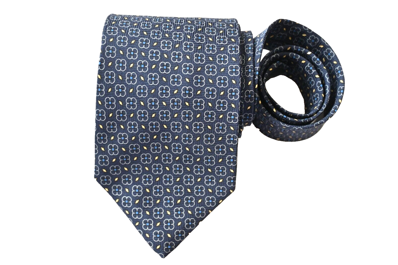 BROOKS BROTHERS MEN'S TIE BLUE/FLORAL WIDTH: 3.75