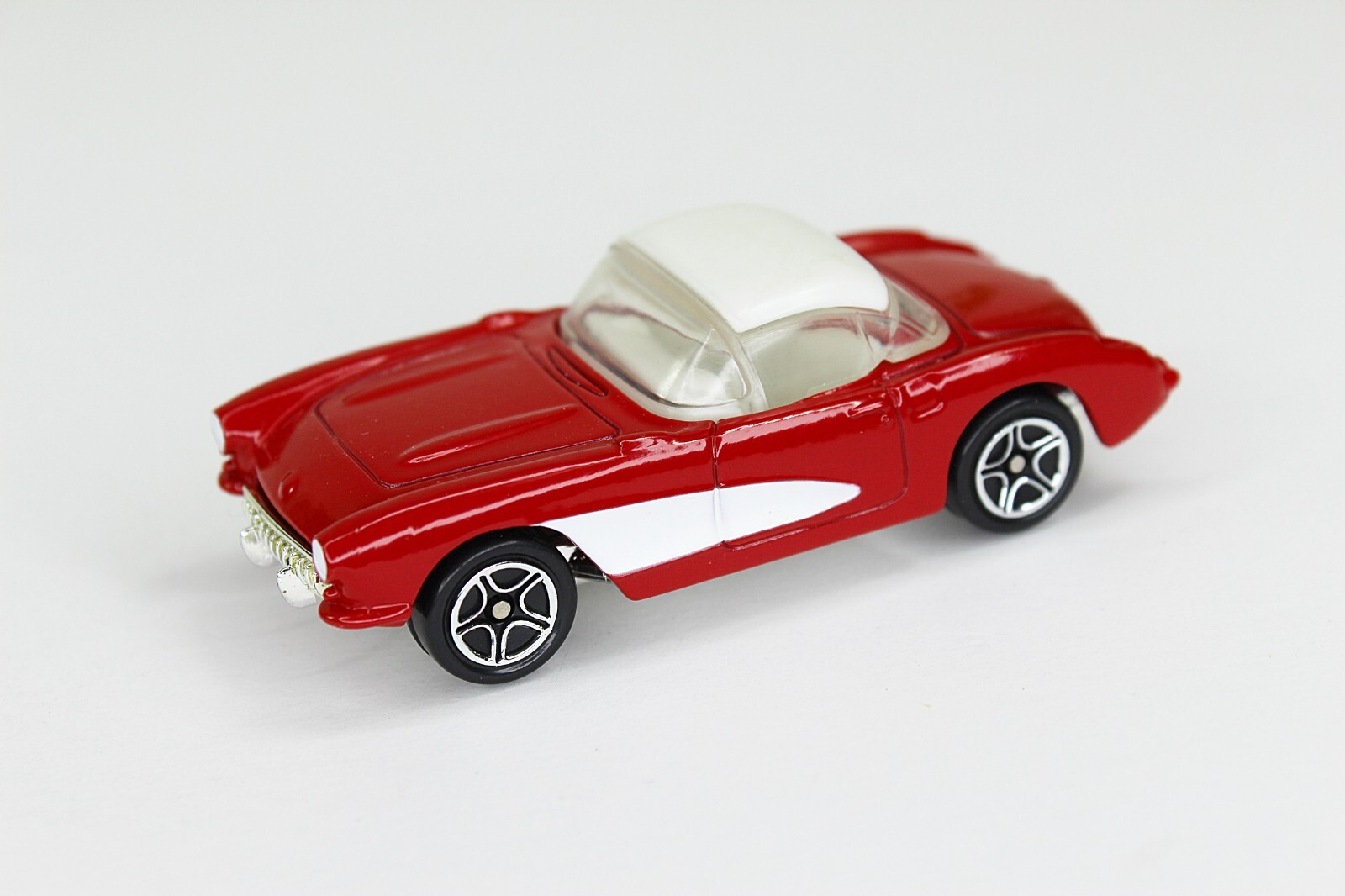 MATCHBOX 1/43 Corvette 1957 ミニカー Matchbox 1957 Chevy Corvette Hardtop Hot Rod 1:58 Scale Red