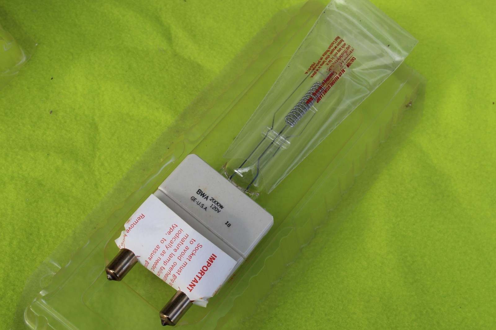 Lot of 6 New  GE BWA Quartzline Stage/Studio Bulbs