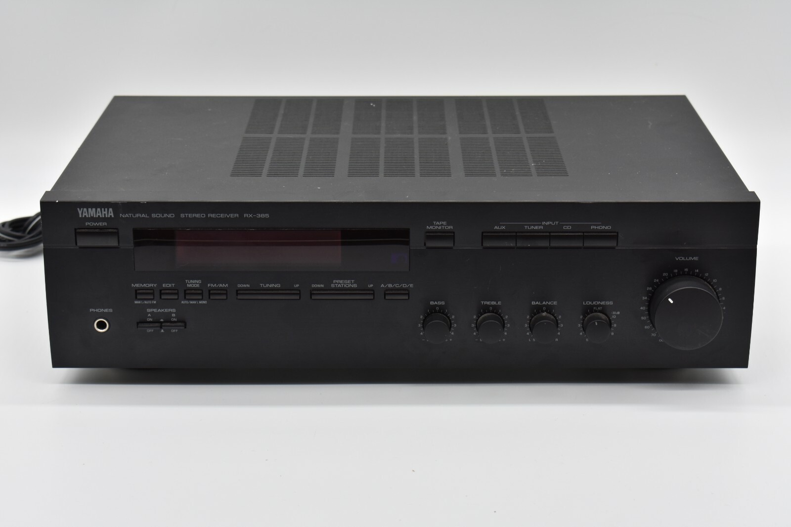 YAMAHA RECEIVER RX-385 MAJOR IUPUTS TERMINALS: PHONO / CD YAMAHA RECEIVER RX-385 MAJOR IUPUTS TERMINALS: PHONO / CD