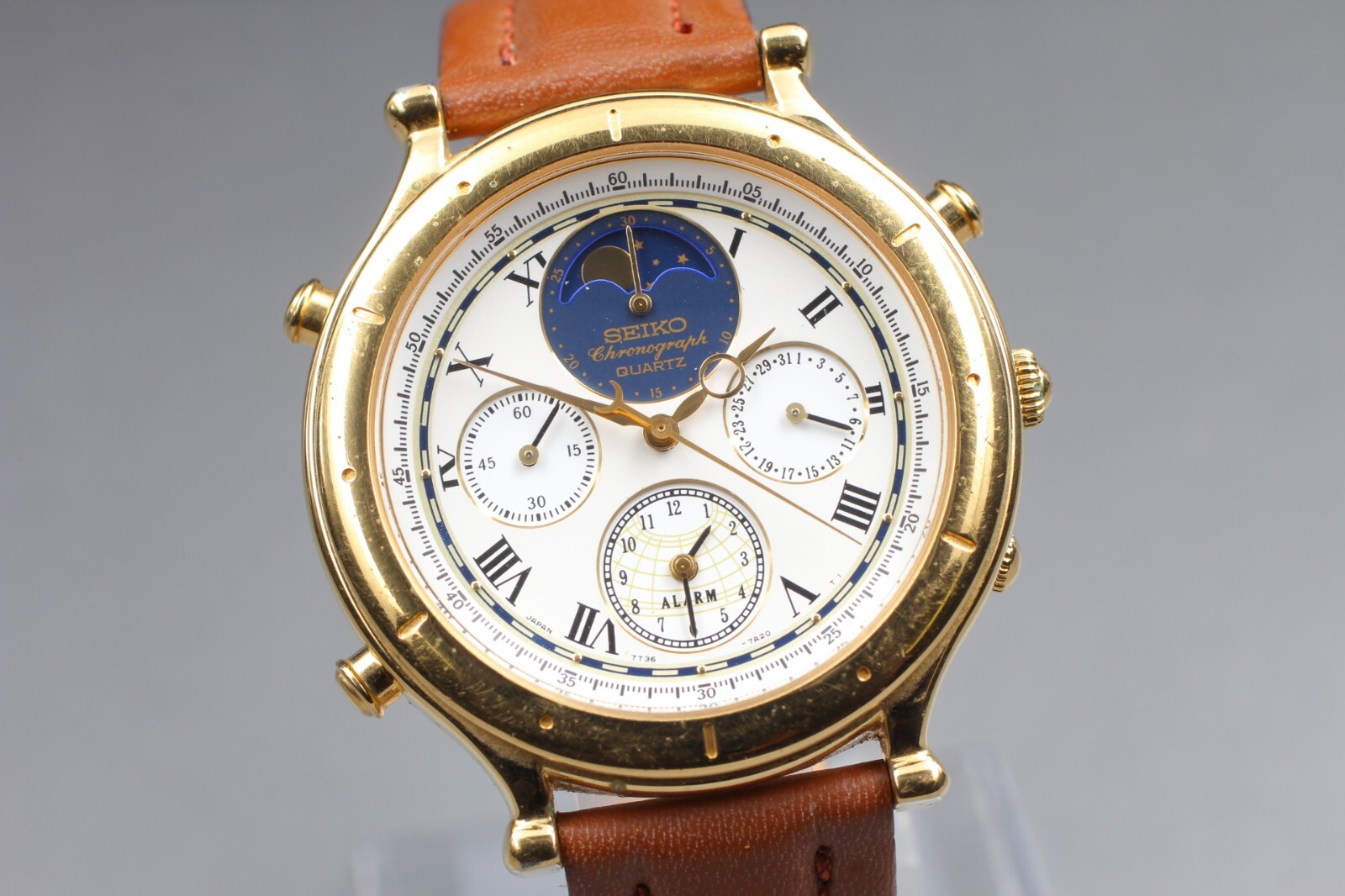 Seiko Age of Discovery Moon Phase Chronograph 7T36-7A10