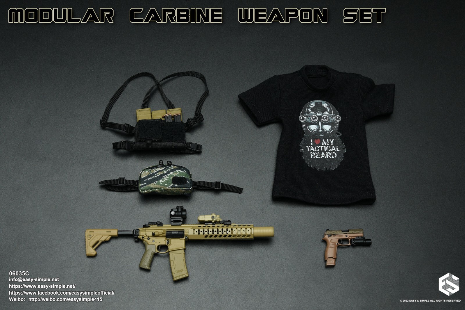 1:6 scale Easy & Simple Modular Carbine Weapon Set C - MCX
