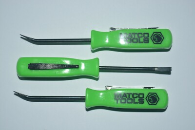 Matco tools promotional mini pocket clip pry bar green handle small new tool 3pc