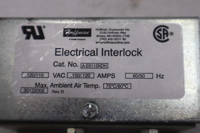 Hoffman A-EK115NDH Electric Door Interlock STOCK B-1363