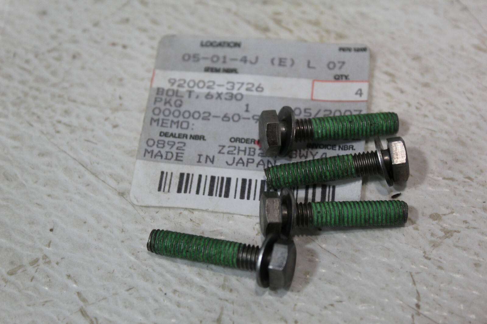 グッズ売り OEM Kawasaki 6x30 Bolts 99-00 JH1200 97-00 JT900 97-99