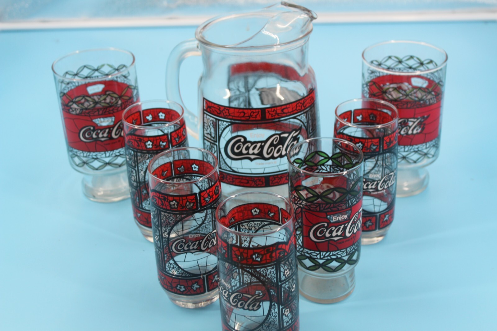Vintage Wendy’s Coca Cola glasses！×3 Vintage Wendy's Coca Cola glasses！×3