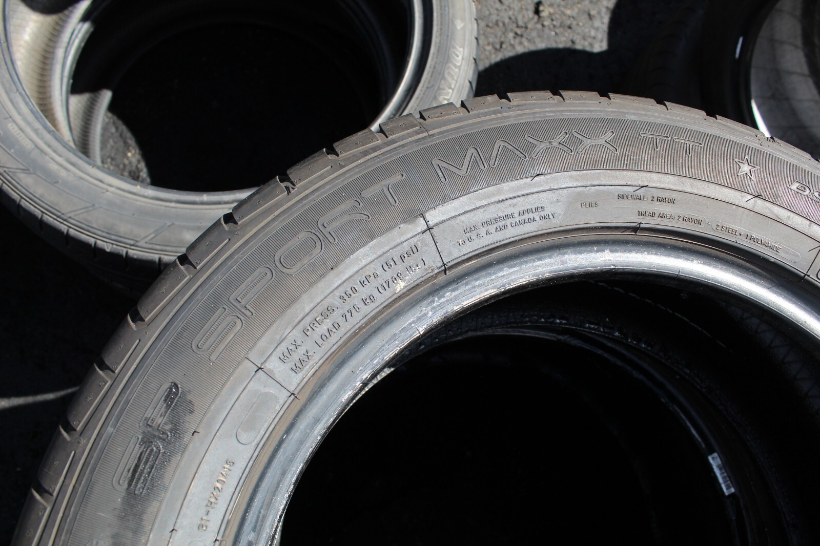 225 60 17 Dunlop, Sp Sport Maxx TT, Runflat,99V,x2 A Pair, 7.0mm (F1_tyres) L894