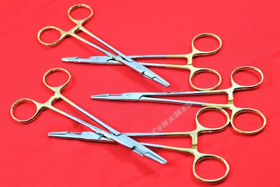 5 EA PREMIUM GERMAN Olsen Hegar Needle Holder 5.5'' Surgical Veterinary Dental 
