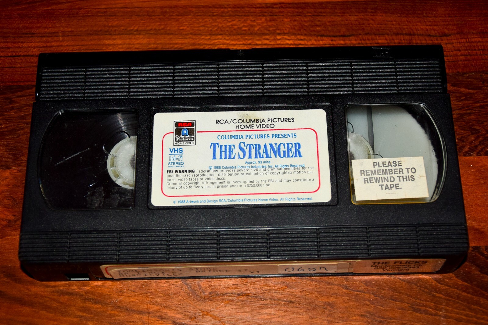 The Stranger - (1988) - VHS Horror - RARE RCA