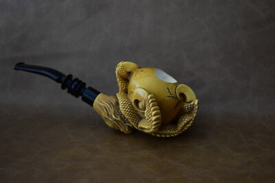 Large Size Eagle Claw Pipe By KENAN Handmade New Block Meerschaum W Case#411