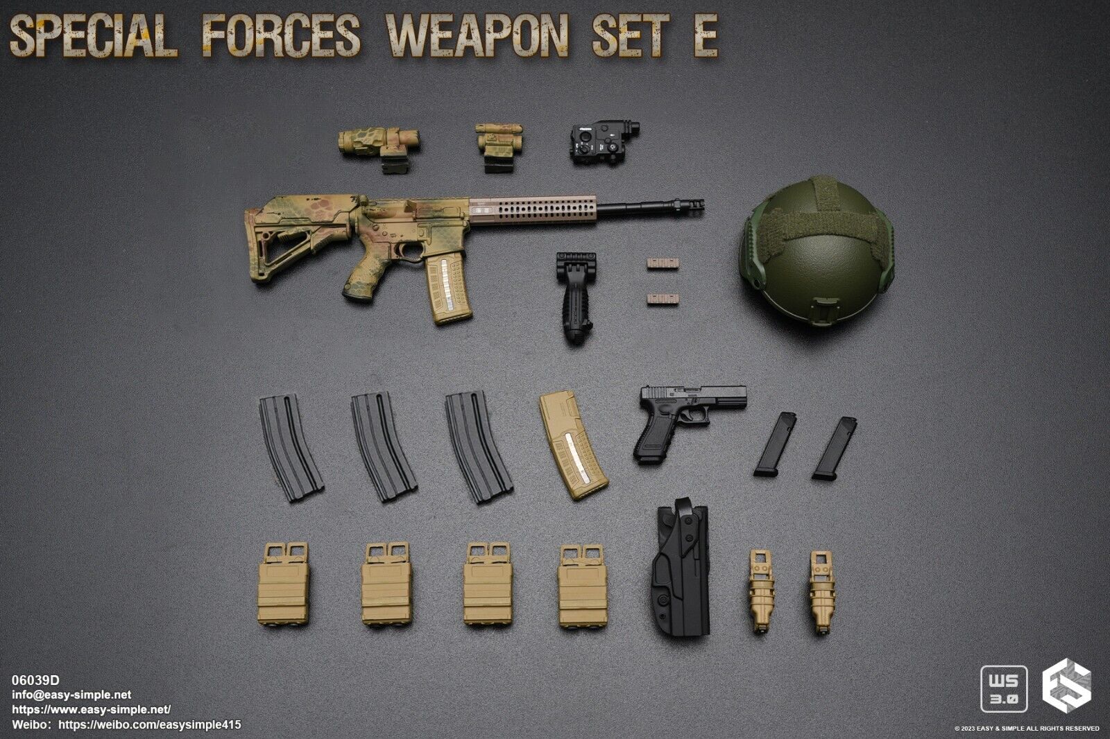 1:6 scale Easy & Simple Special Forces Weapon Set E for 12 1:6 scale Easy & Simple Special Forces Weapon Set E for 12
