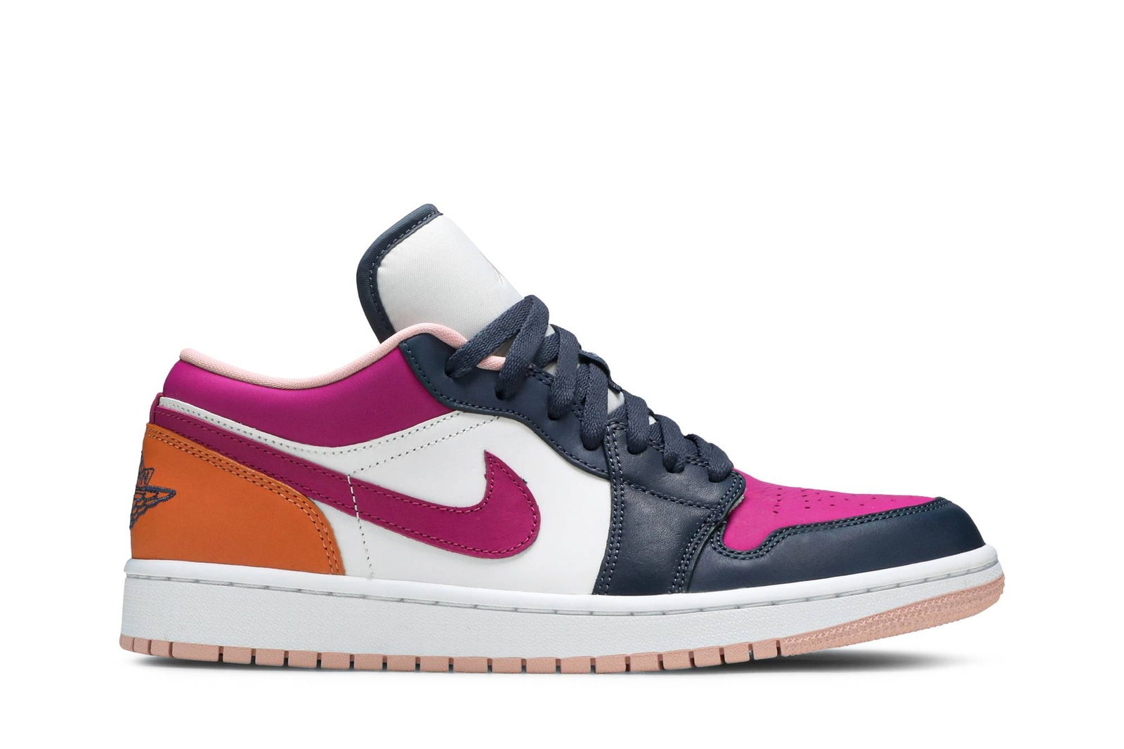 Pre-owned Jordan Air  1 Low Se 'mismatched - Purple Magenta' Dj4342-400 Women's Shoes In White