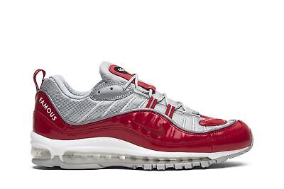 Pre-owned Nike Supreme X Air Max 98 'red' 844694-600 In White
