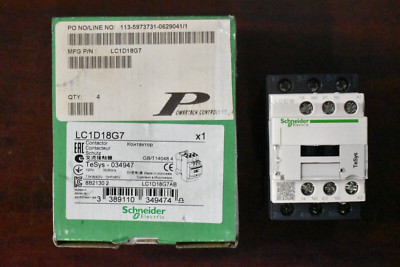 Schneider Electric LC1D18G7 Contactor 120V Coil
