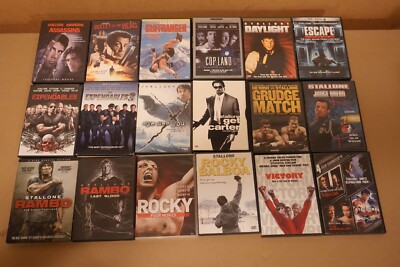 Lot 18 Sylvester Stallone DVD Assassins, Copland, Daylight, Expendables, Rocky,