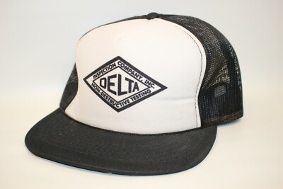 Vintage Delta Non-Destructive Testing Mesh Trucker Hat Snapback Baseball Cap 