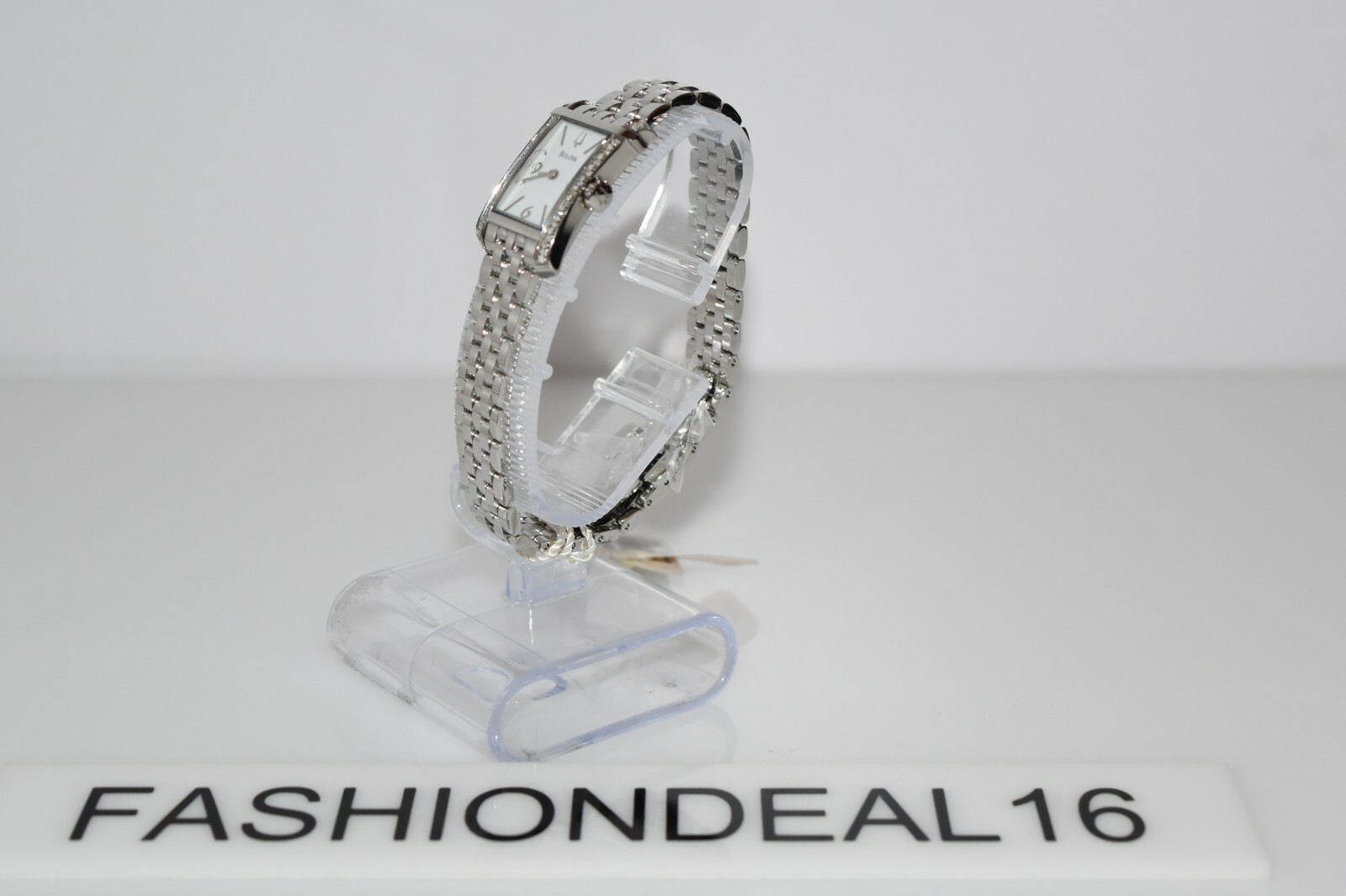 Pre-owned Bulova Women's Ss Diamond White 96r186 $895 Watch